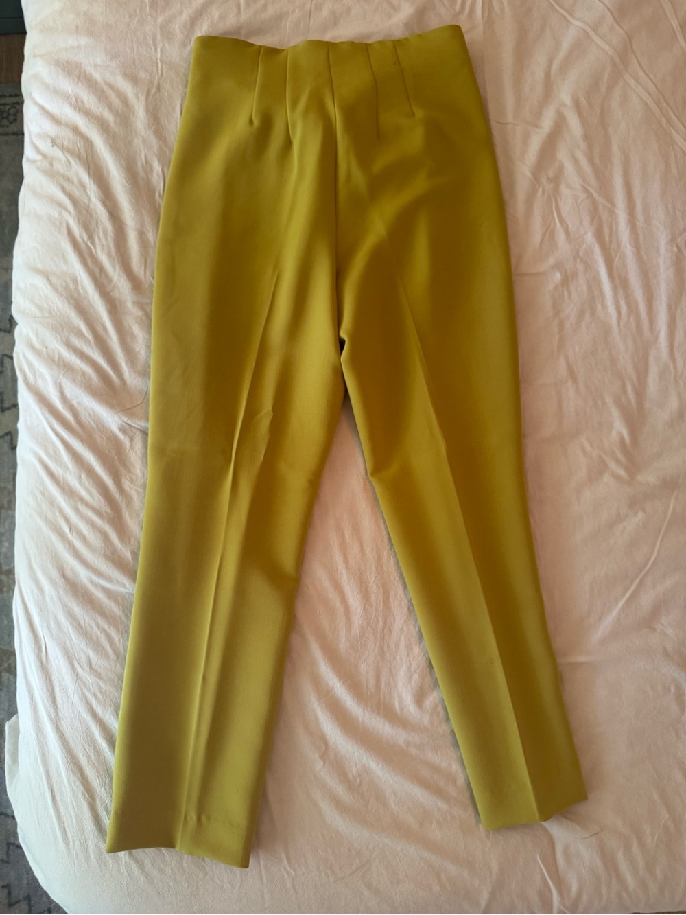 Banana Republic Chartreuse Straight Leg High-Waist Pants - Picture 3 of 6